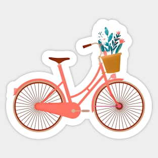 A Bike Ride through Floral Delights Sticker